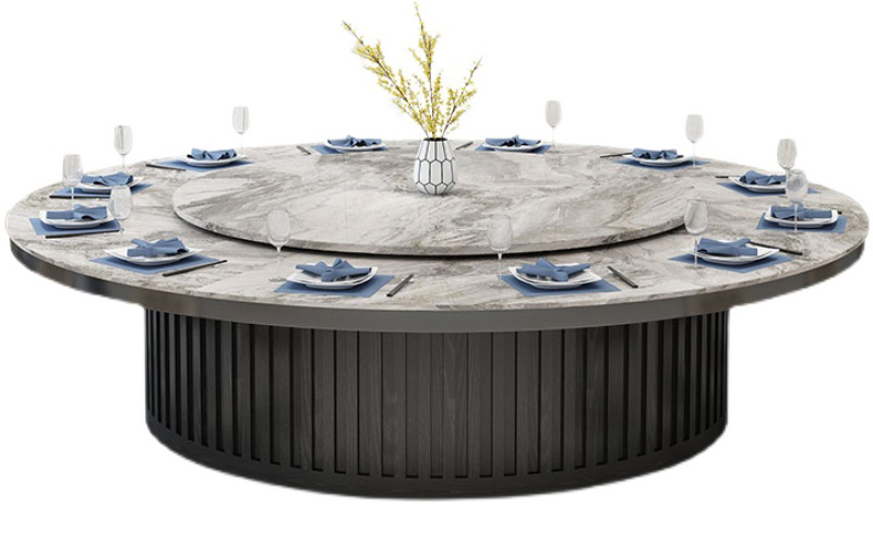 酒店包（bāo）房大理石電動餐桌