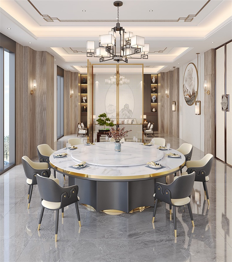 高端（duān）電動餐桌（zhuō）大圓桌