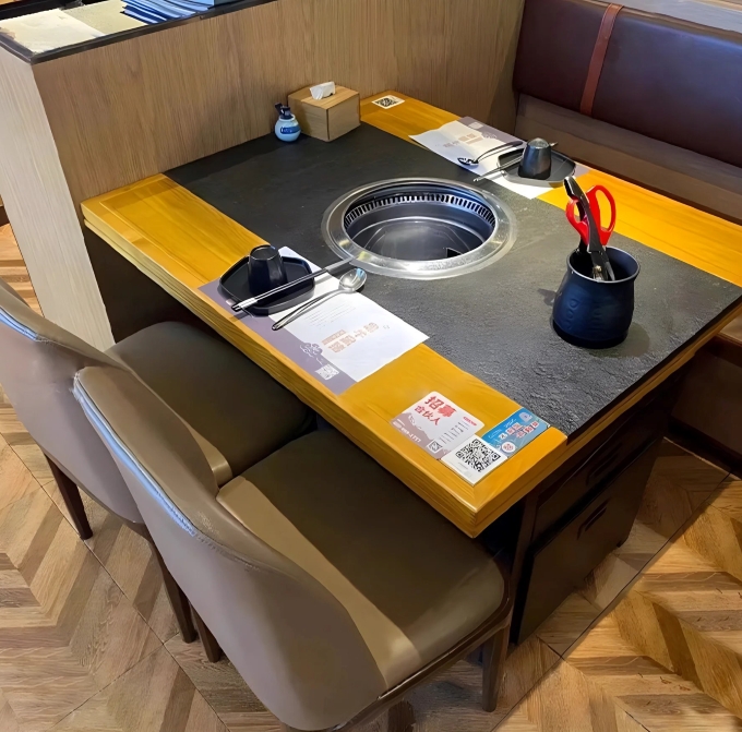 下排煙（yān）烤肉（ròu）桌