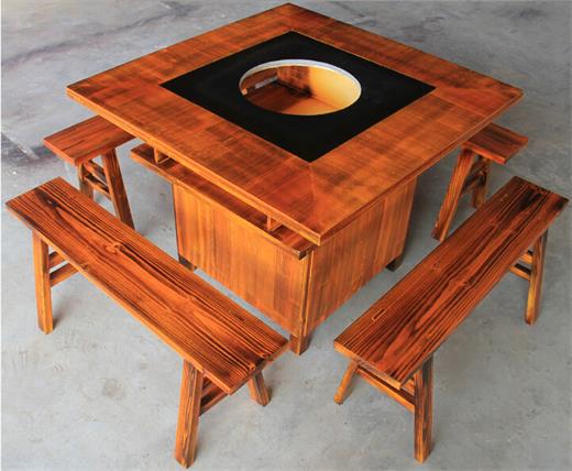 實（shí）木火鍋桌椅