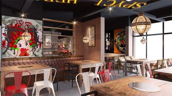 麻辣英（yīng）雄陽（yáng）江店火鍋桌椅實拍圖