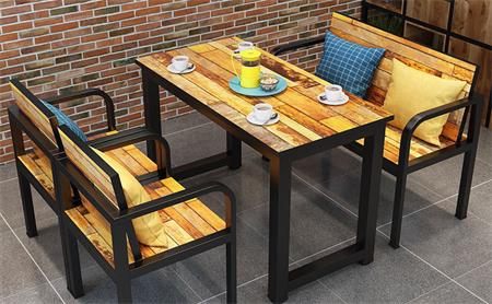 現代風格（gé）實木快餐桌椅