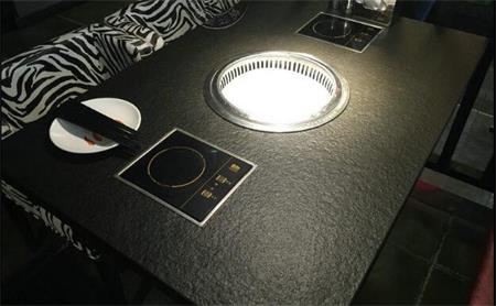 火燒石火鍋（guō）燒烤一體桌