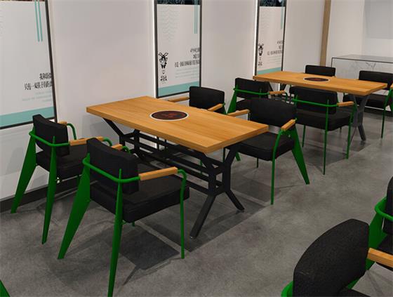 美式複古（gǔ）創意火鍋餐廳桌椅