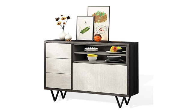 後現代簡約多功能餐廳備餐櫃實木