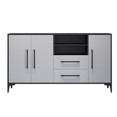 北歐現代創意實木餐廳多功能備餐櫃