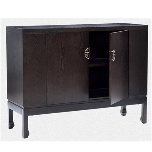 新中式古典實木餐廳配套備餐櫃家具