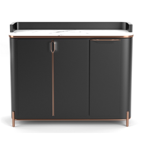 餐廳時（shí）尚輕奢大理石餐邊櫃備餐櫃