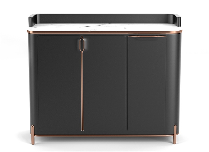 餐廳時尚（shàng）輕奢大理石餐邊櫃備餐櫃（guì）