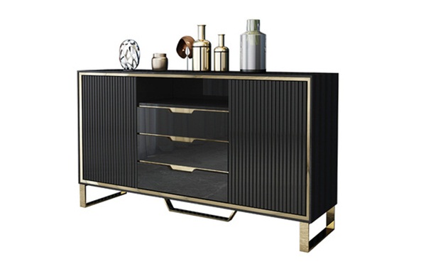 新中式輕奢創（chuàng）意餐廳備餐櫃家具定製