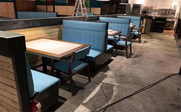 時尚新（xīn）式粵菜港式茶（chá）餐廳弧形卡座沙發桌椅