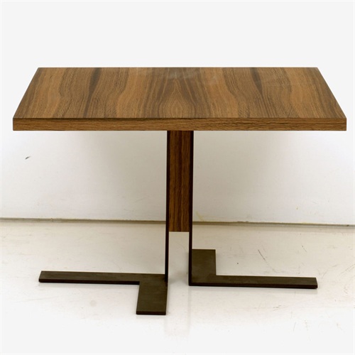 茶樓個性鐵藝桌腳簡約實木茶餐（cān）桌