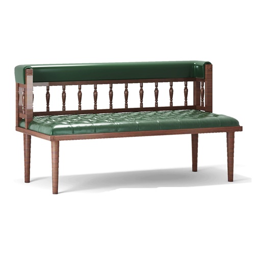 中式實（shí）木軟包古典茶餐廳卡座沙發