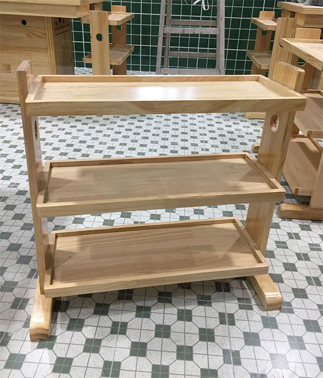 火（huǒ）鍋店三層（céng）實木菜架