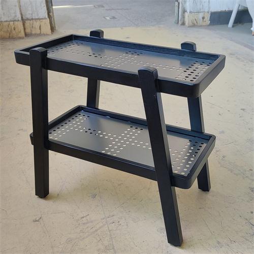 火鍋（guō）店餐廳雙層實木菜架批發