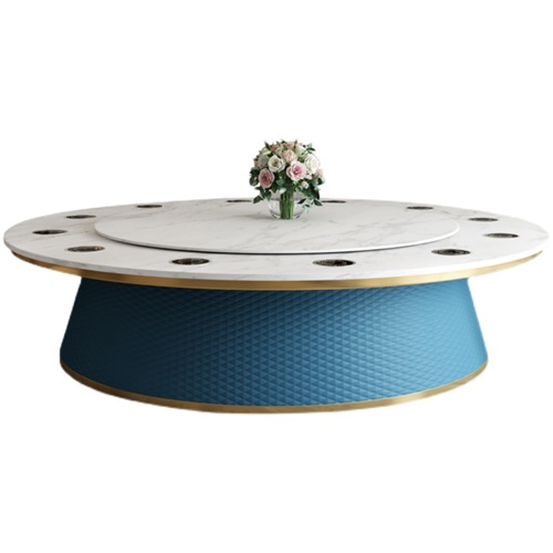 大理（lǐ）石自動餐桌每人每鍋電動小火鍋桌