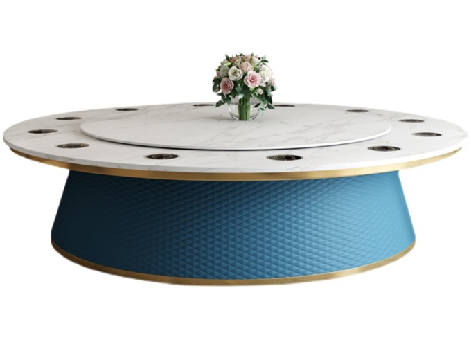 大理石自（zì）動餐桌每人每鍋電動小火鍋桌