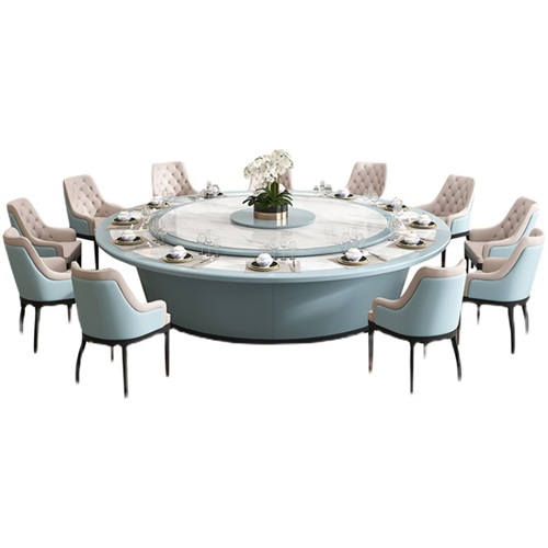 酒店大理石多功能旋（xuán）轉電動餐桌子