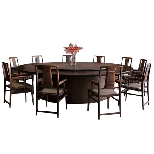 酒店包間大（dà）型實木時尚2.2米電動餐桌