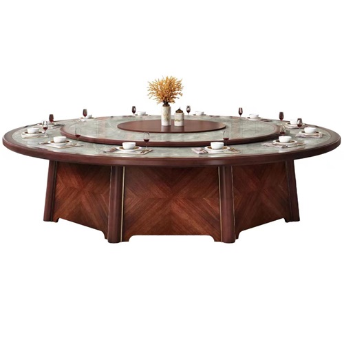 酒店（diàn）會所高檔40人（rén）的電動餐（cān）桌電動大圓桌飯店餐桌