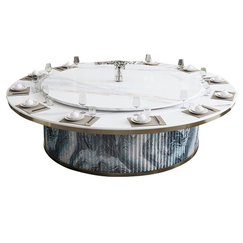 酒店會所高檔16人位大（dà）理石電動餐桌