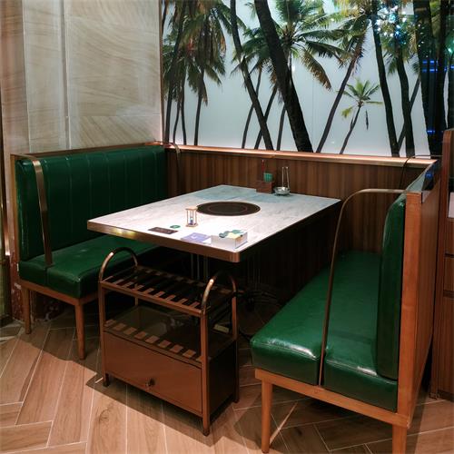 椰子（zǐ）雞火鍋餐廳4人位大（dà）理石電磁爐火鍋桌