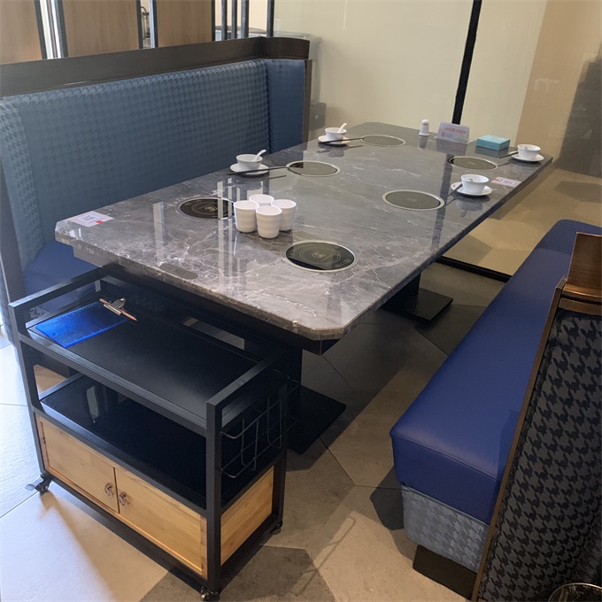 一人一鍋自助小火鍋桌_6人位電（diàn）磁爐一人（rén）一鍋餐桌