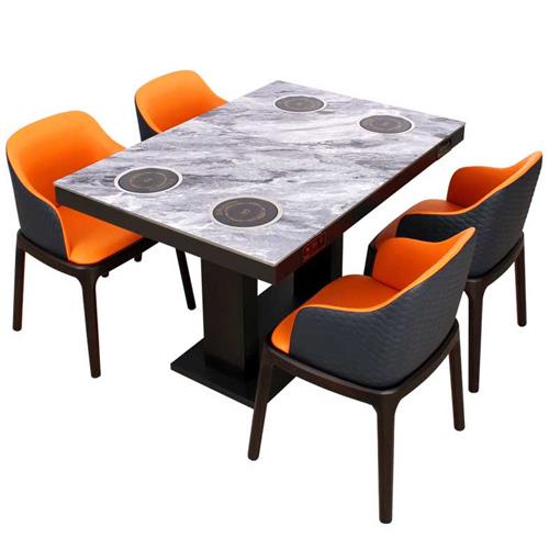 大（dà）理石4人火鍋桌子_單人（rén）單鍋火鍋桌