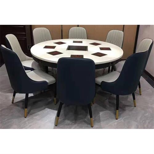 包房8人、10人位一人一鍋大理（lǐ）石火鍋（guō）圓桌