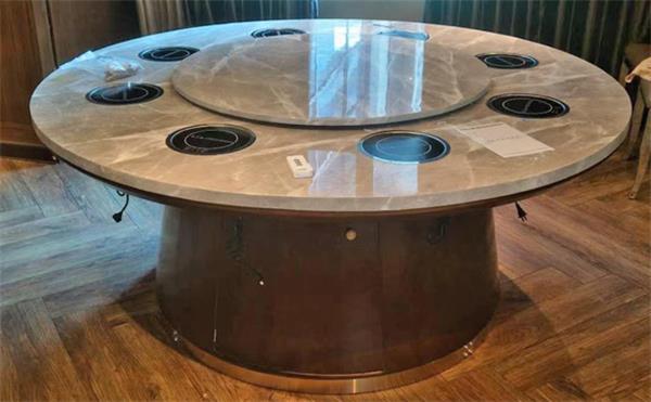 包房（fáng）8人位大（dà）理石（shí）一人一鍋（guō）電磁爐火鍋桌子