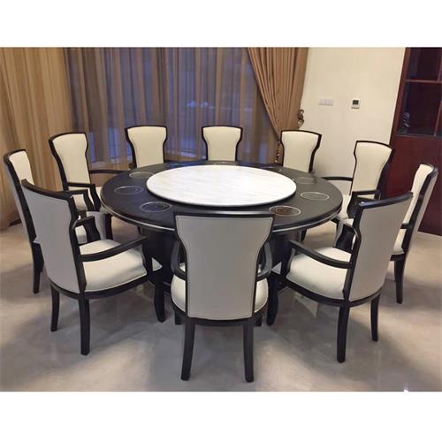 酒店大理石火鍋餐桌_自帶電磁爐的小火（huǒ）鍋桌子