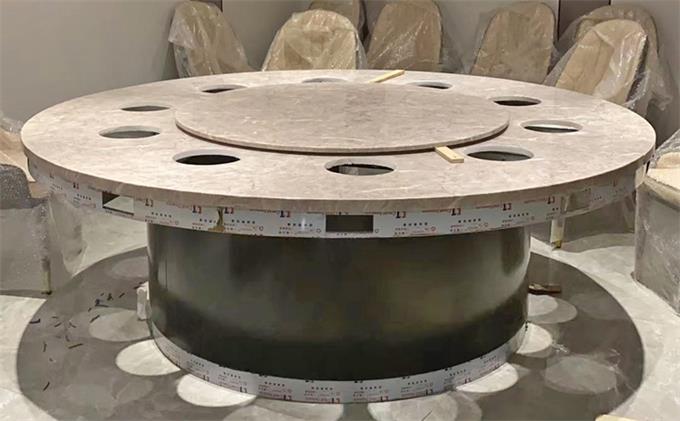 包房12人坐電（diàn）動火鍋桌子_12人（rén）一人一鍋火鍋圓桌