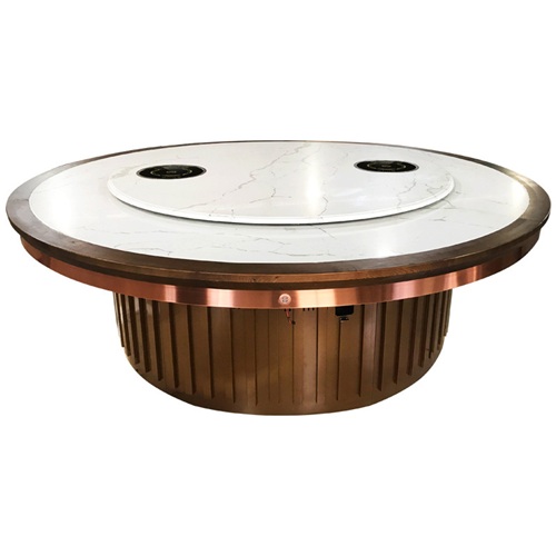 特色火鍋店豪華（huá）大理（lǐ）石電磁爐火鍋桌（zhuō）