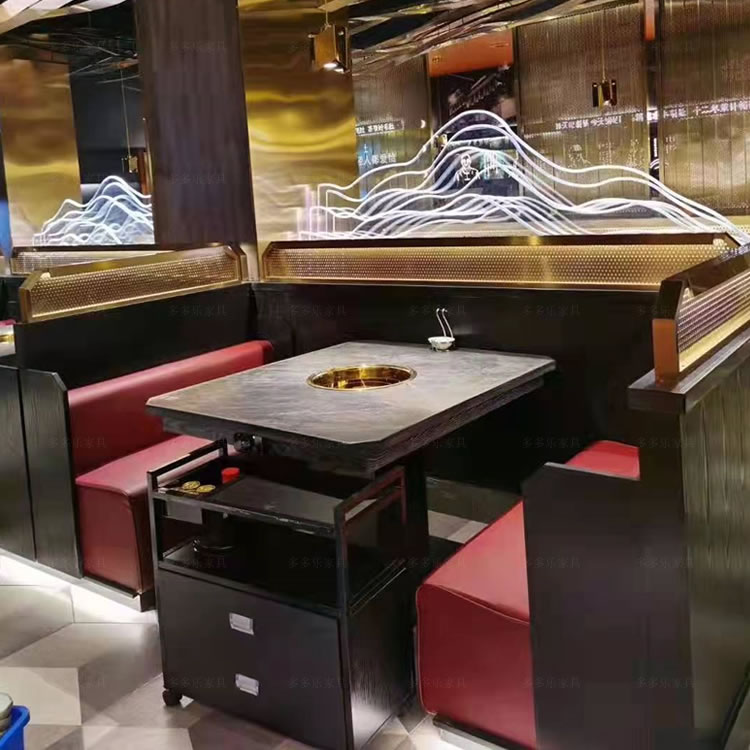 牛肉火鍋岩板下沉式電磁爐火鍋（guō）桌