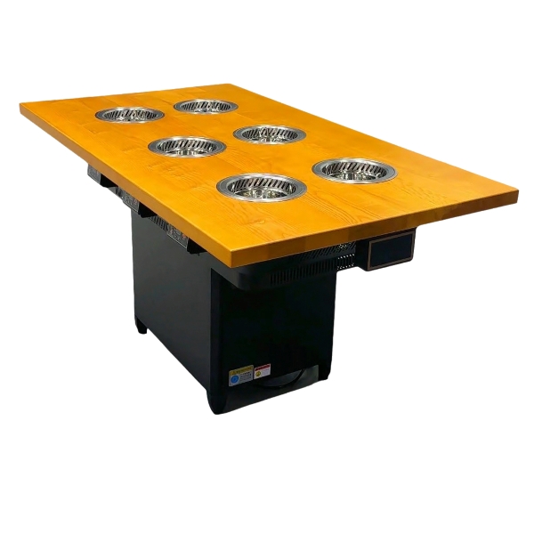 自助火鍋6人位一人一鍋無煙淨化（huà）小火鍋桌