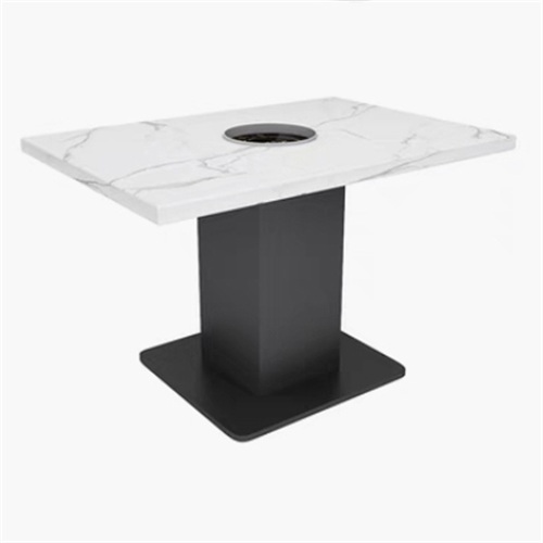 火鍋店大理石麵時尚火鍋（guō）桌_成（chéng）都火鍋桌訂做