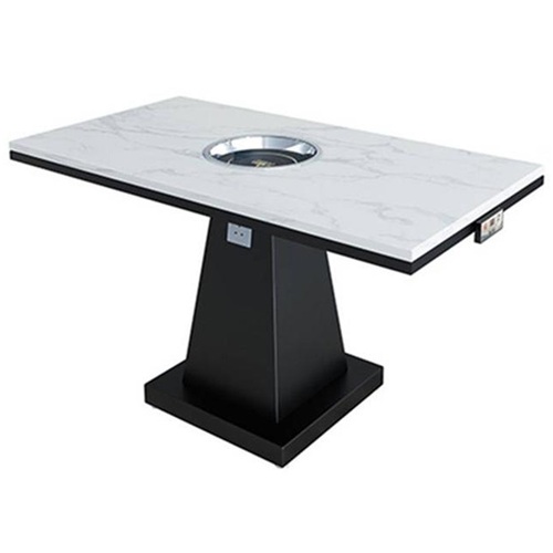 潮汕牛（niú）肉大理石麵火鍋桌_廣州（zhōu）火鍋桌定製廠家