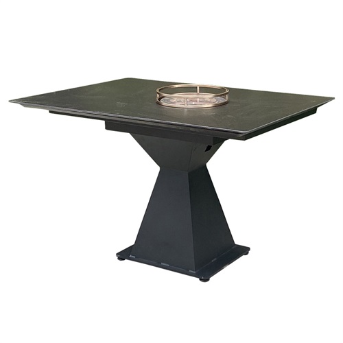 餐廳新款大理石火鍋桌子_火燒石（shí）台麵電烤烤肉桌