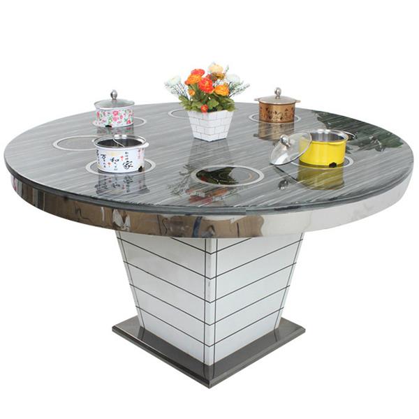 大理石火鍋桌_小火鍋一人一鍋自（zì）助火鍋圓（yuán）桌