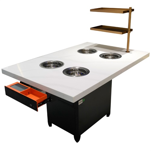 一人一（yī）鍋自助火鍋大理石（shí）智能無煙淨化小火鍋桌