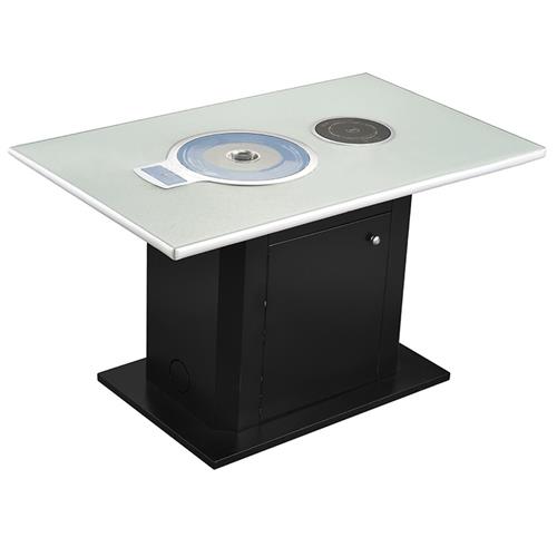 大理石台麵自助火鍋燒烤一體餐桌