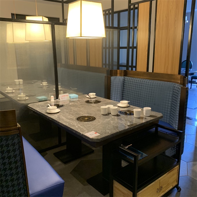 自助小火鍋大理石一人一鍋（guō）電磁爐火鍋桌子