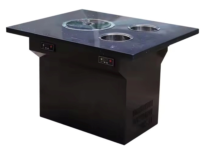 智能無煙淨化一人一鍋大理石烤涮一體火鍋餐桌