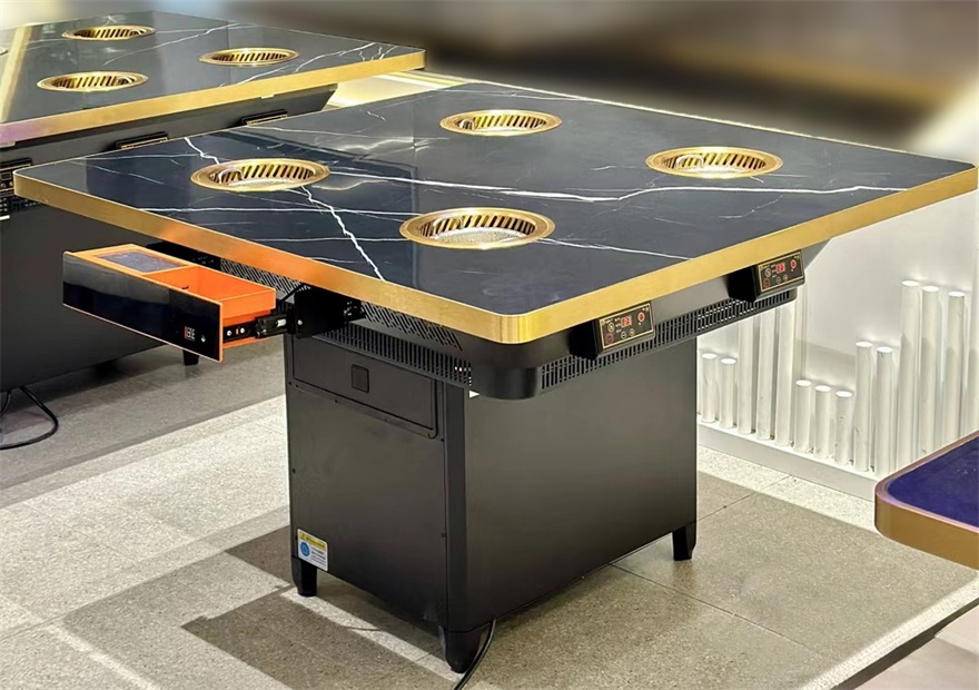 4人位大理石台麵一人一鍋小火鍋桌