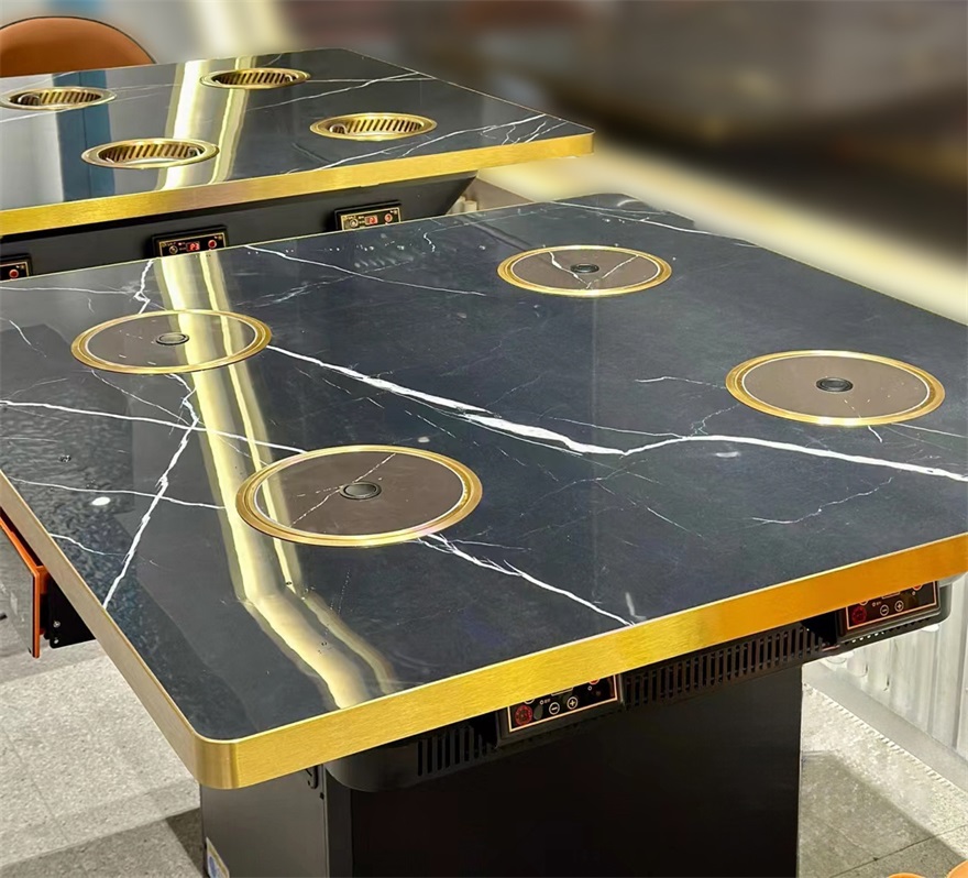 4人位大理石（shí）台麵一人一鍋小火鍋桌