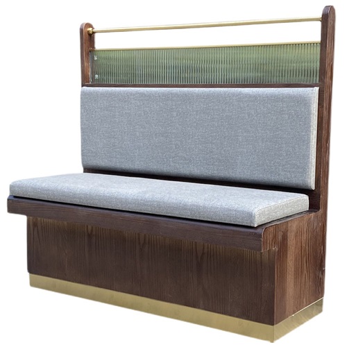 火鍋烤（kǎo）肉店帶儲物功能現（xiàn）代時尚實木（mù）卡座沙發