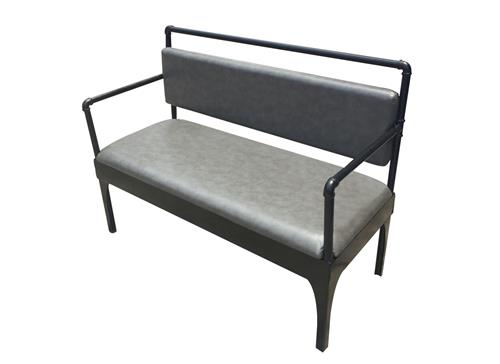 複古鐵藝雙人沙發 餐廳卡（kǎ）座沙發椅