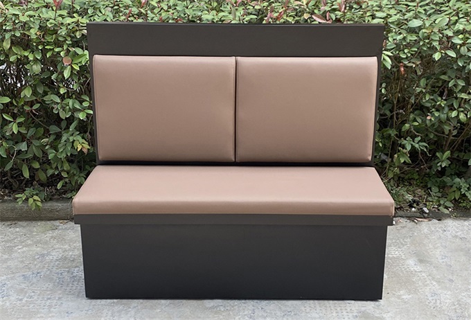 西餐廳披薩店現代時（shí）尚實（shí）木雙（shuāng）人卡（kǎ）座沙發