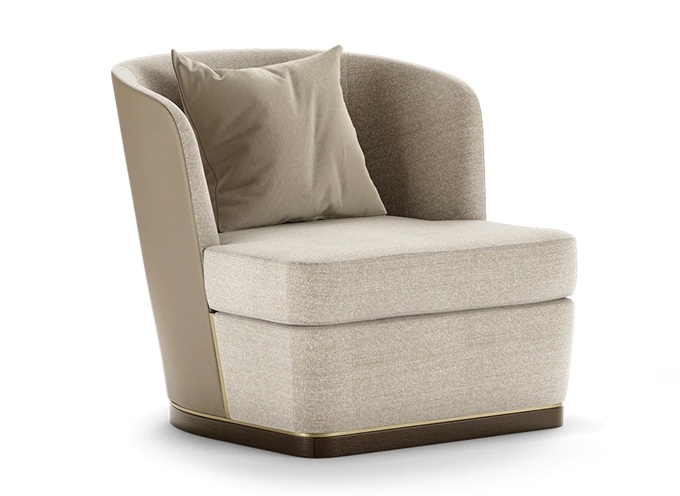 休閑簡約（yuē）歐式斜靠背布藝軟包沙發