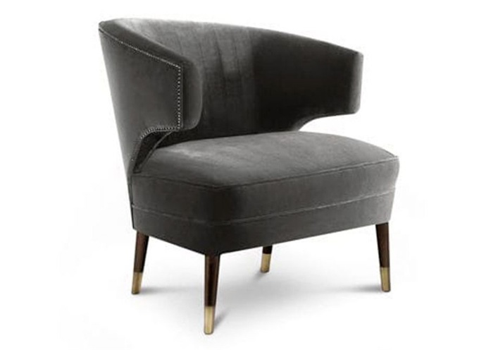 會所北（běi）歐（ōu）時尚接待單人布藝（yì）沙（shā）發（fā）椅